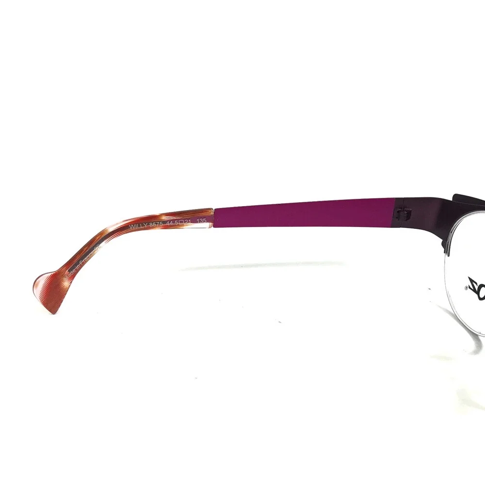 BOZ Eyeglasses Frames WILLY 8575 Pink Purple Spotted Cat Eye 44.5-21-135